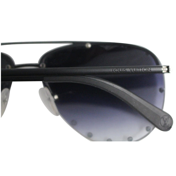 LOUIS VUITTON Monogram The Party Aviator Sunglasses Z0971U Black