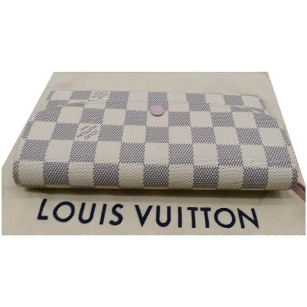 LOUIS VUITTON Emilie Damier Azur Wallet White
