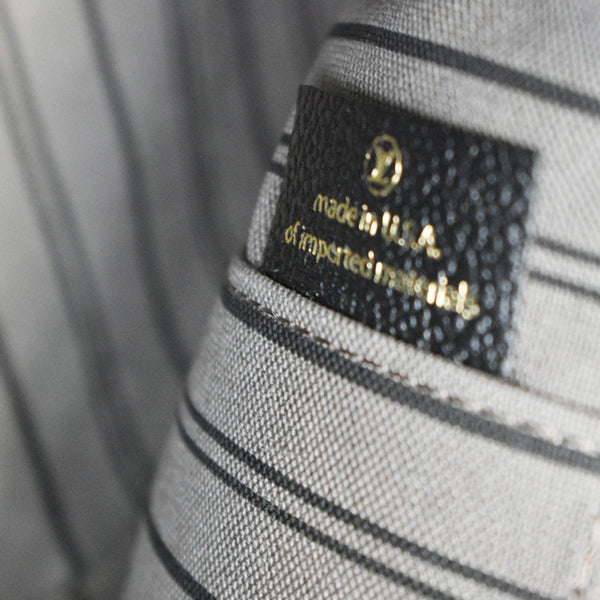 LOUIS VUITTON Montaigne GM Empreinte Leather Shoulder Bag Black