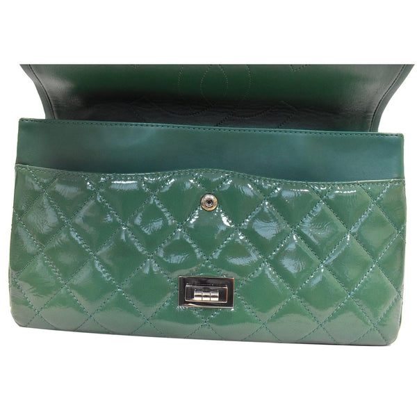 Chanel 2.55 Reissue Double Flap Patent Leather Bag front opened