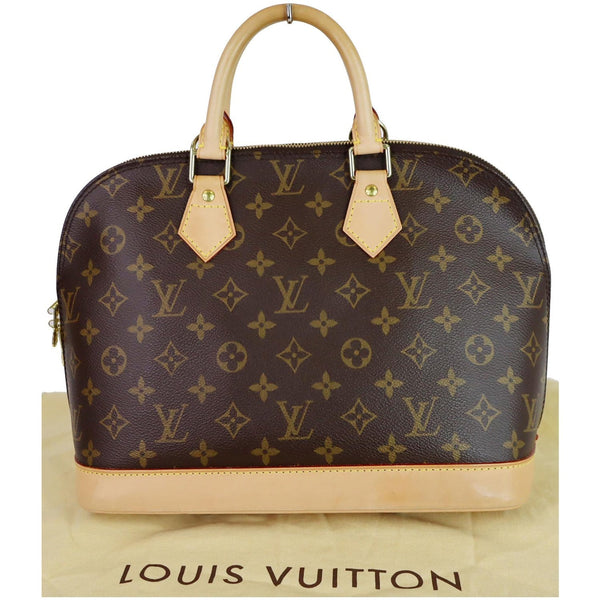 Louis Vuitton Alma Monogram Canvas Satchel Handbag full view