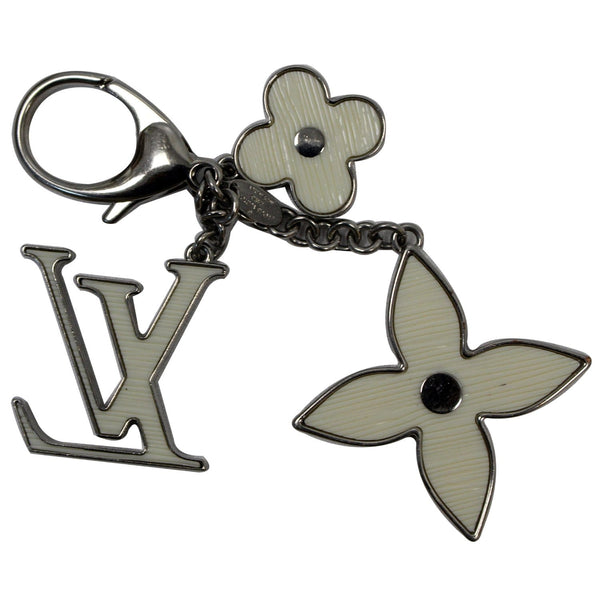 LOUIS VUITTON Fleur d' Epi Bag Charm Ivory