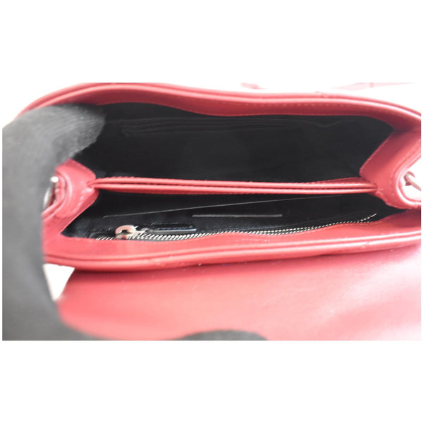 YVES SAINT LAURENT Loulou Toy Matelasse Leather Crossbody Bag Red