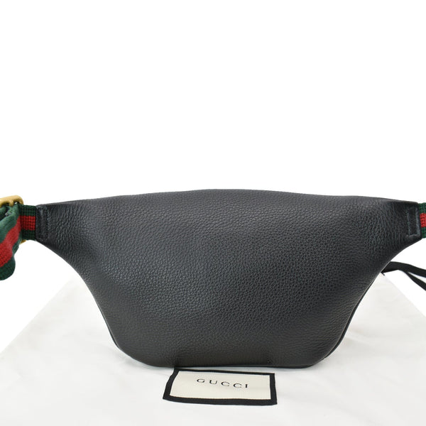 GUCCI Print Grained Calfskin Leather Belt Bag Black | DDH