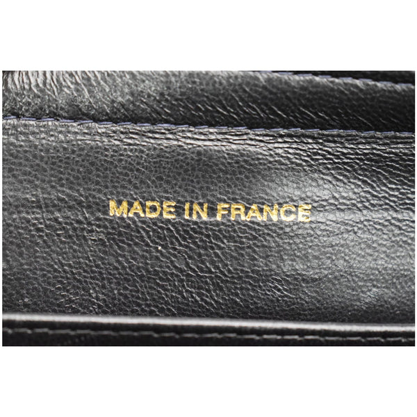 CHANEL Vintage Quilted Leather Chain Handle Tote Bag Black