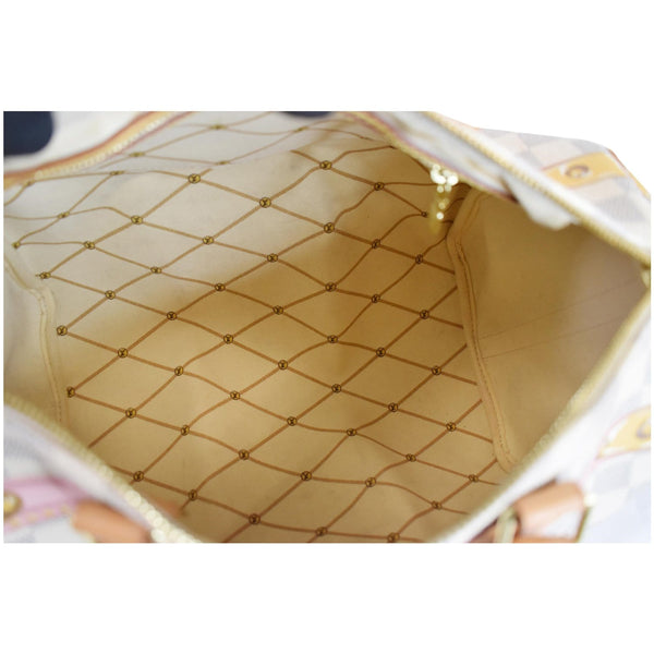 LOUIS VUITTON Trunks Speedy 30 Bandouliere Damier Azur Shoulder Bag White