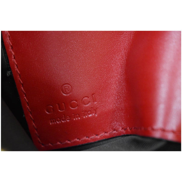 GUCCI Guccissima Leather Chain Wallet Clutch Bag Red 428449