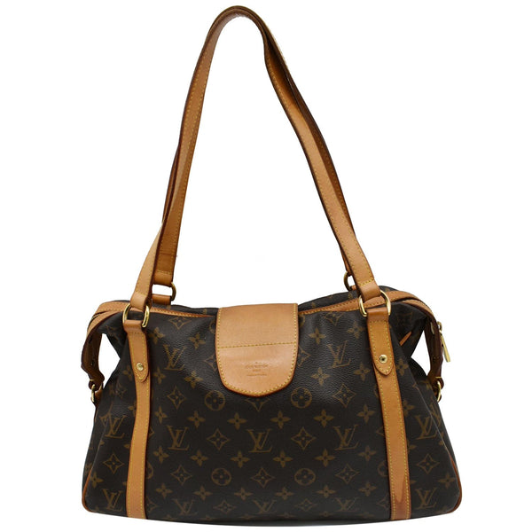 LOUIS VUITTON Stresa PM Monogram Canvas Shoulder Bag Brown