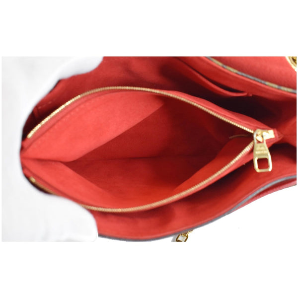 LOUIS VUITTON Pallas Chain Monogram Canvas Crossbody Bag Brown