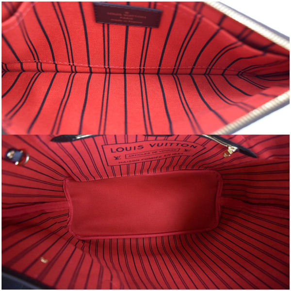 Louis Vuitton Neverfull Patches MM Damier Ebene Tote Bag Brown