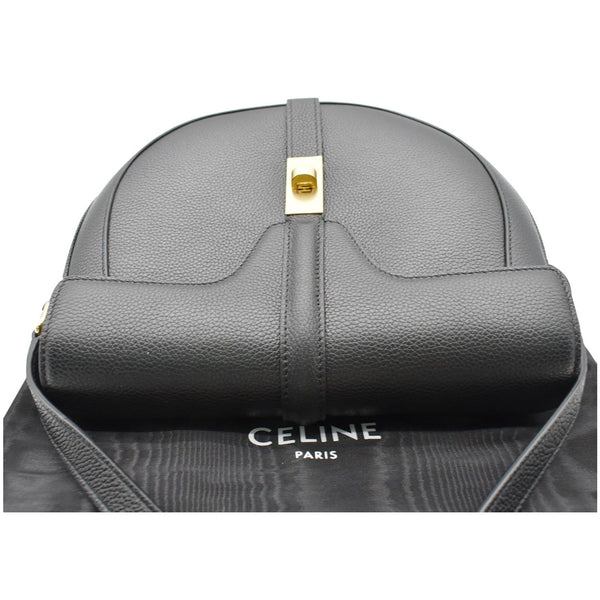 CELINE Besace 16 Small Leather Shoulder Bag Black