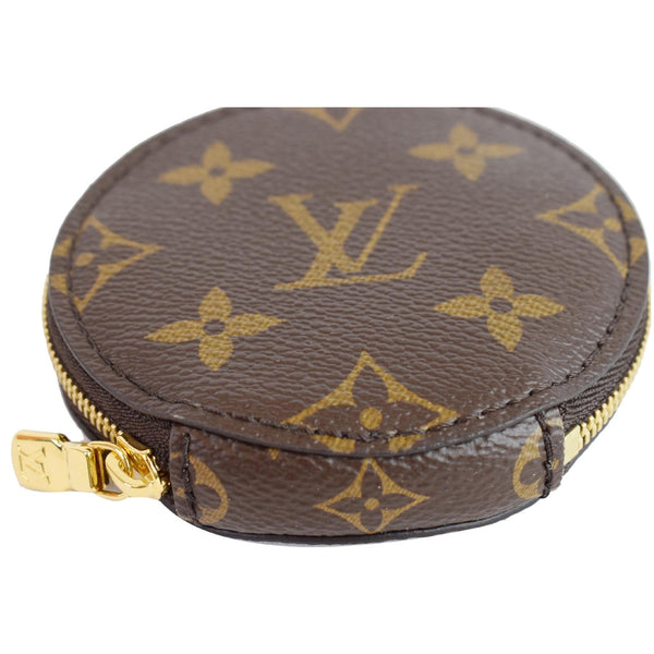 authentic Lv Monogram Canvas Round Zipped Coin Purse