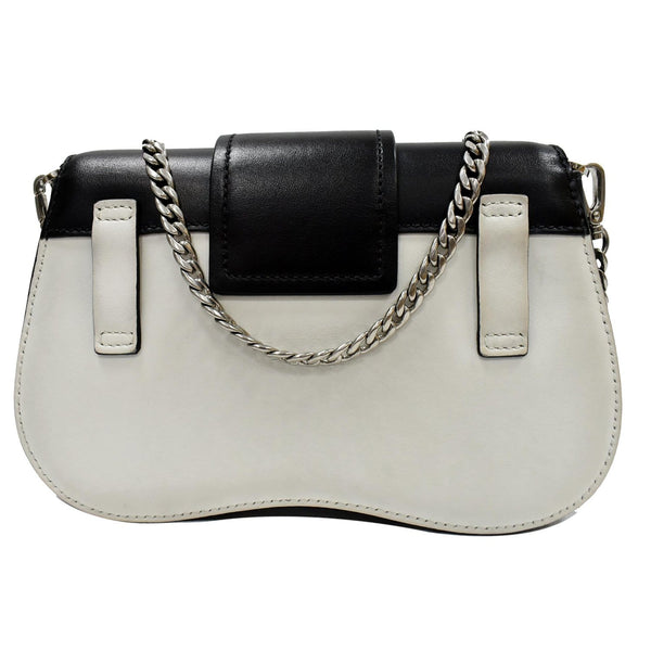 PRADA City Sidonie Small Leather Crossbody Bag Black/White - Last Call