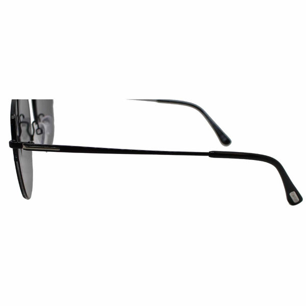 Tom Ford FT667 01C Shiny Black Sunglasses Smoke Mirrored Lens