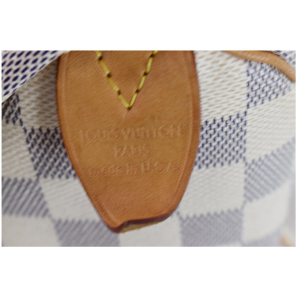 LOUIS VUITTON Speedy 25 Damier Azur Satchel Bag White