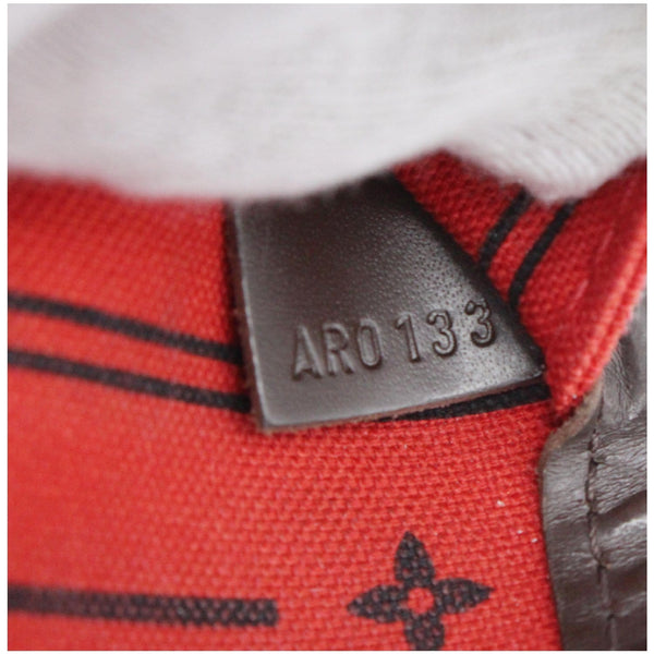 LOUIS VUITTON Neverfull MM Damier Ebene Tote Bag Brown