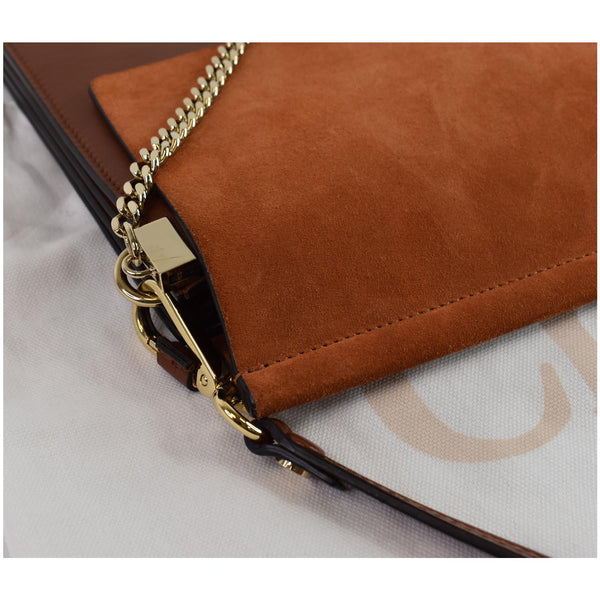 CHLOE Faye Medium Leather Shoulder Bag Brown