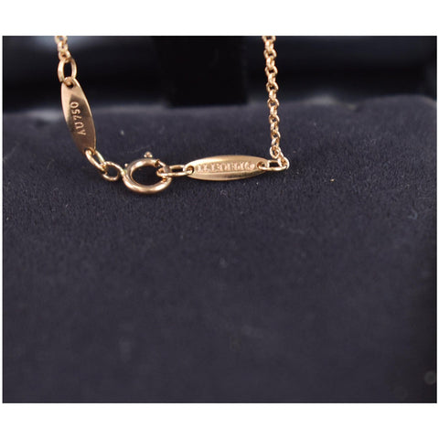 TIFFANY & CO 18K Elsa Peretti Cross Pendant Necklace Yellow Gold