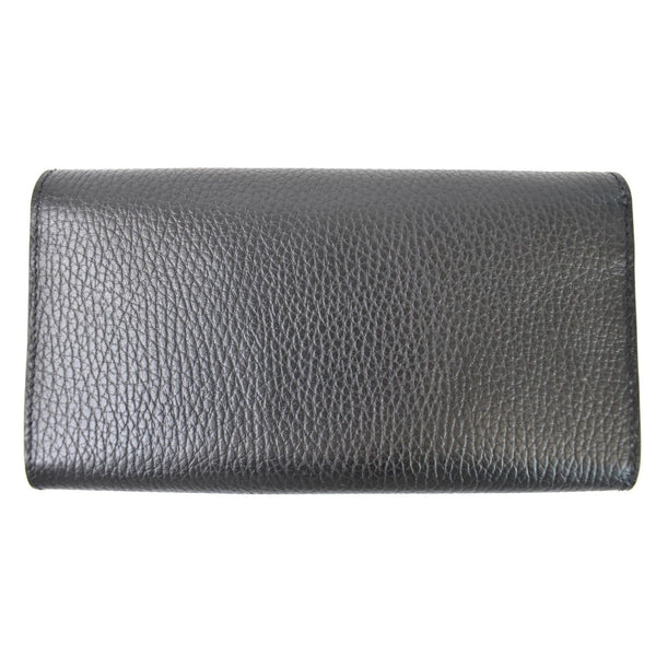 GUCCI GG Interlocking Continental Leather Wallet Black 598166