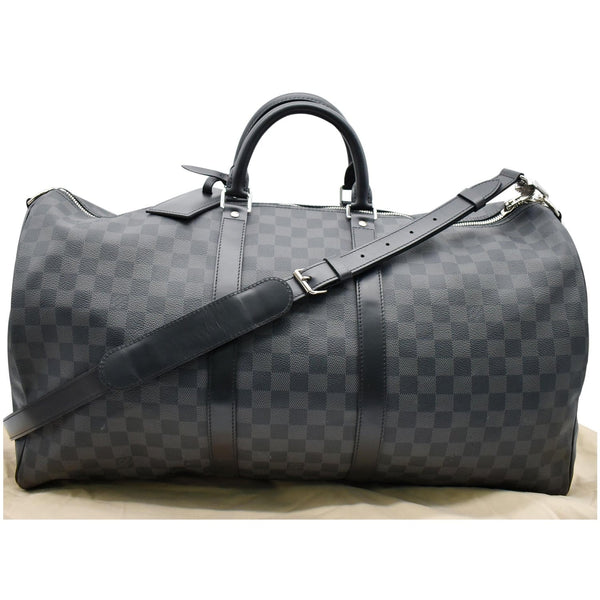 Louis Vuitton Keepall 55 Damier Graphite Bandouliere Travel Bag