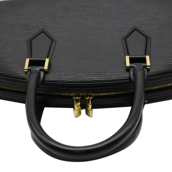 LOUIS VUITTON Jasmine Epi Leather Satchel Bag Black
