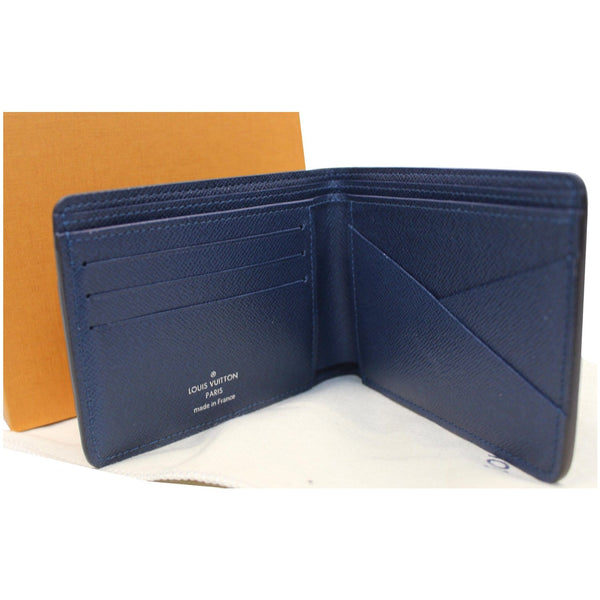 Louis Vuitton Multiple Taiga Leather Bifold Wallet open