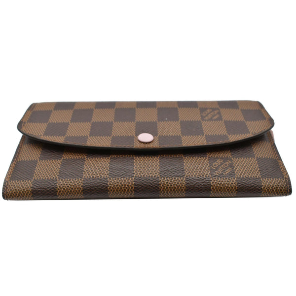 LOUIS VUITTON Emilie Damier Ebene Wallet Brown