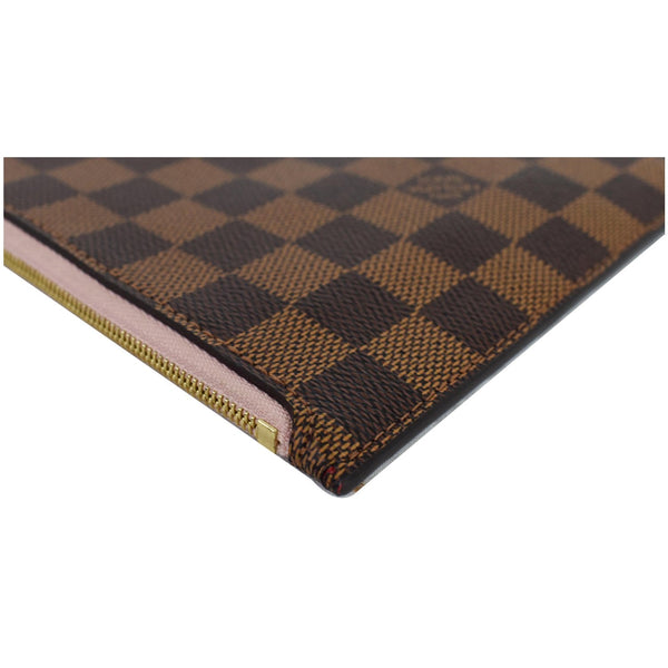 Louis Vuitton Pochette Damier Ebene Neverfull MM Pouch -focused view