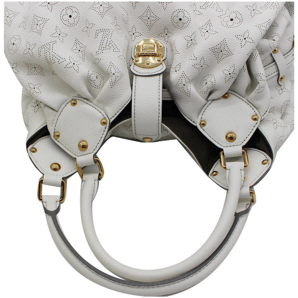 LOUIS VUITTON Mahina XL Monogram Leather Hobo Bag White