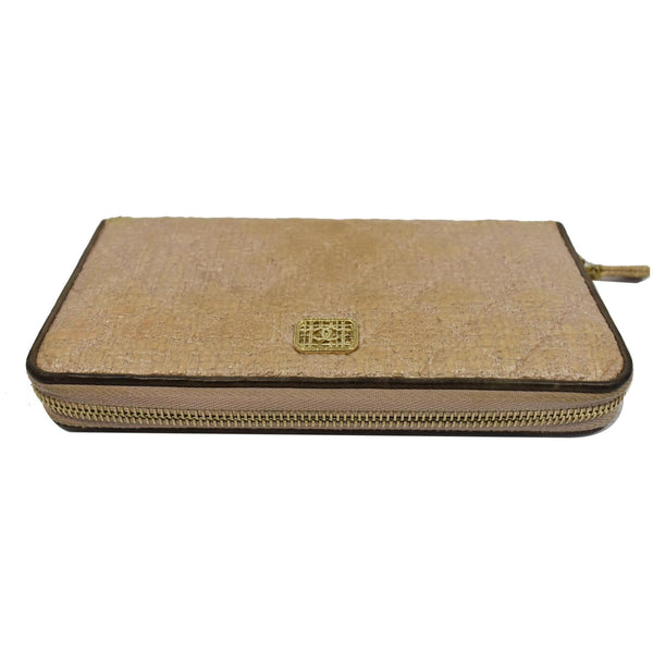Chanel Zip Around Coated Canvas Wallet - zippy wallet for women