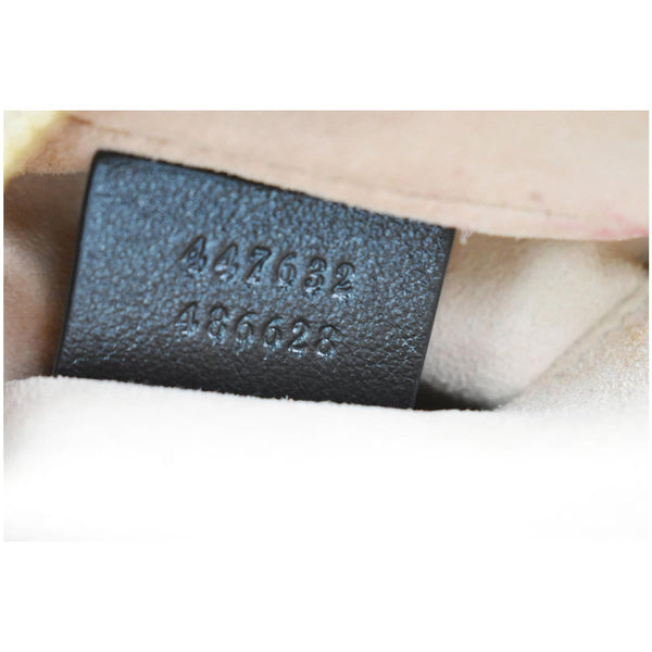 GUCCI GG Marmont Small Matelasse Canvas Leather Crossbody Bag Beige 447632