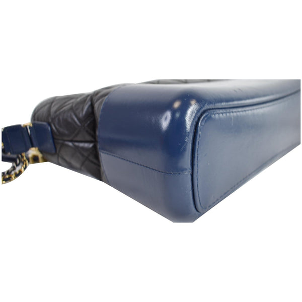 CHANEL Gabrielle Medium Quilted Leather Hobo Bag Black/Blue