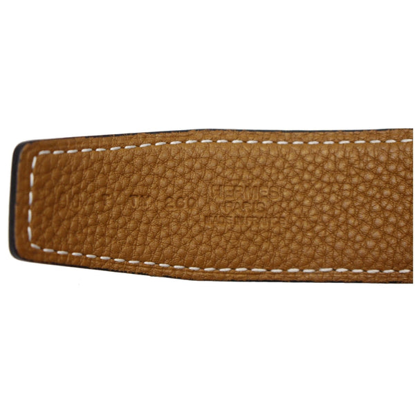 HERMES Buckle H Reversible Belt Black Size 43