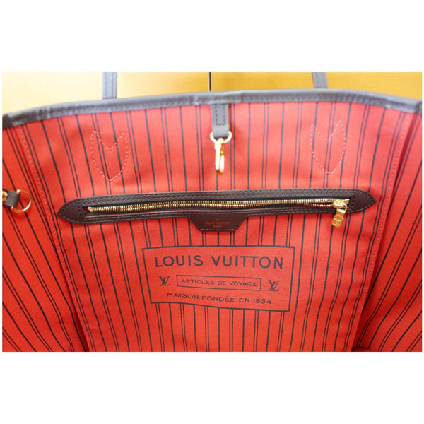 LOUIS VUITTON Neverfull GM Damier Ebene Shoulder Bag Brown