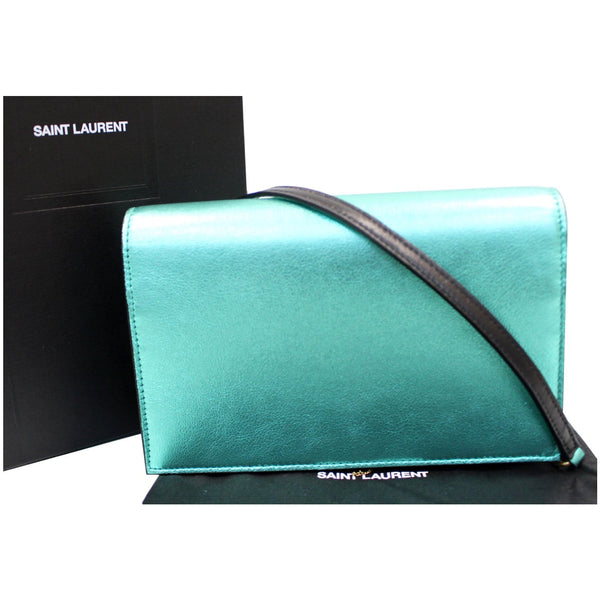 YVES SAINT LAURENT Small Kate Tassel Leather Crossbody Bag Teal