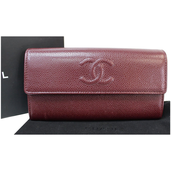 Chanel Timeless CC Large Gusset Flap Caviar Wallet women
