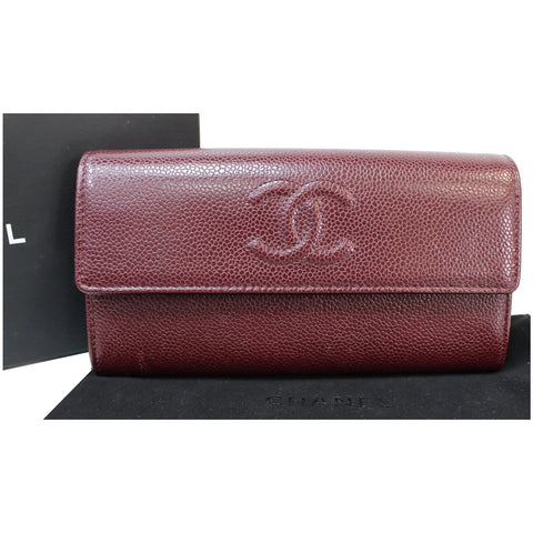 Chanel Timeless CC Large Gusset Flap Caviar Wallet women