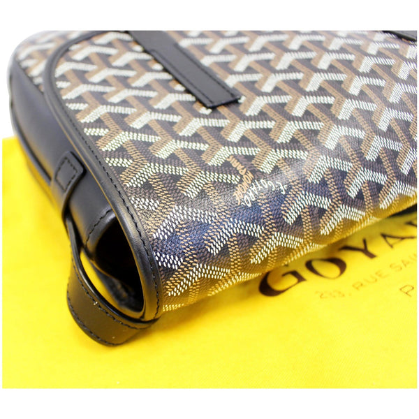 GOYARD Belvedere MM Goyardine Canvas Crossbody Bag Black-US