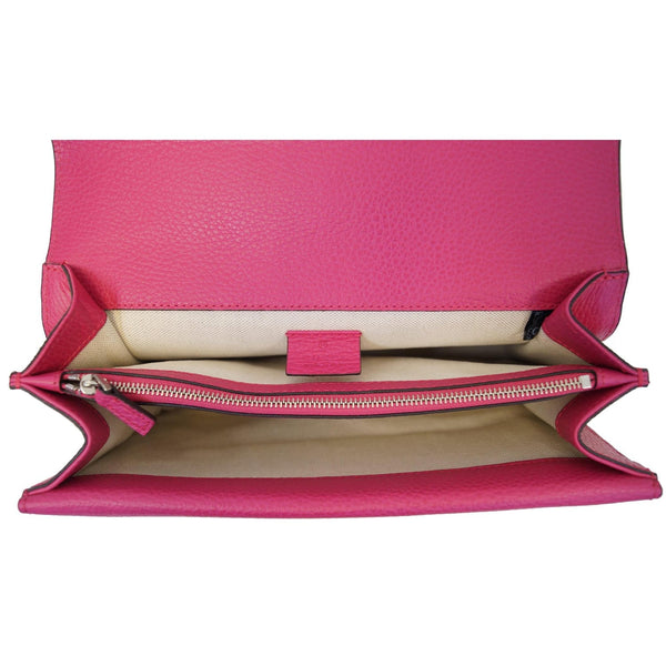 GUCCI Dionysus Guccify Grained Leather Shoulder Bag Pink