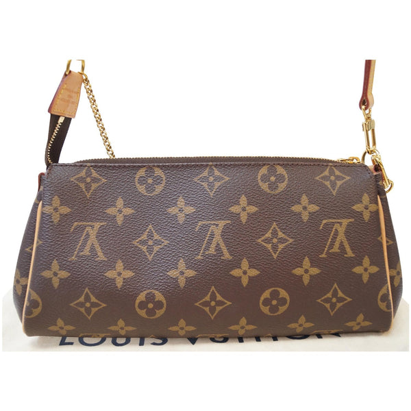 LOUIS VUITTON Pochette Eva Monogram Canvas Clutch Crossbody Bag Brown
