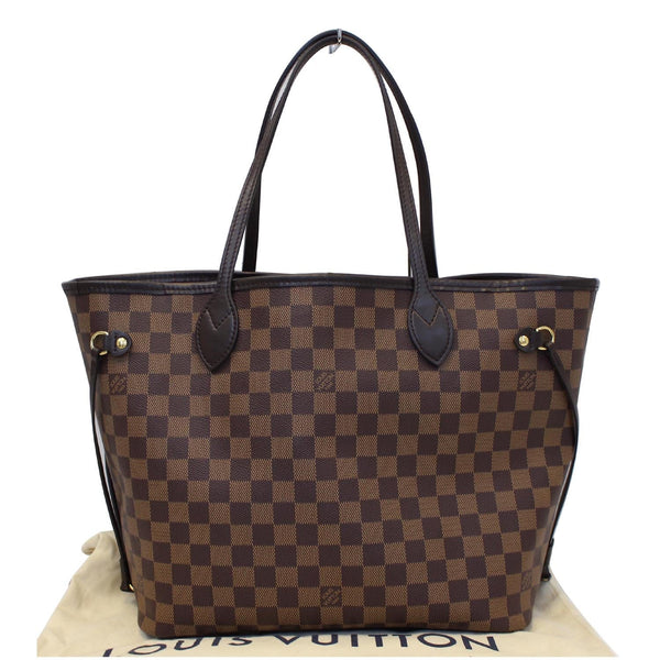 LOUIS VUITTON Neverfull MM Damier Ebene Tote Shoulder Bag Brown