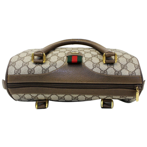 GUCCI Boston Doctor GG Canvas Satchel Handbag Taupe-US