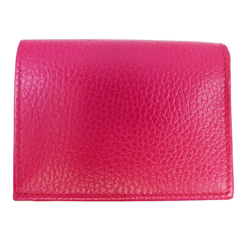 GUCCI Butterfly Leather Card Case Wallet Pink 499361-US