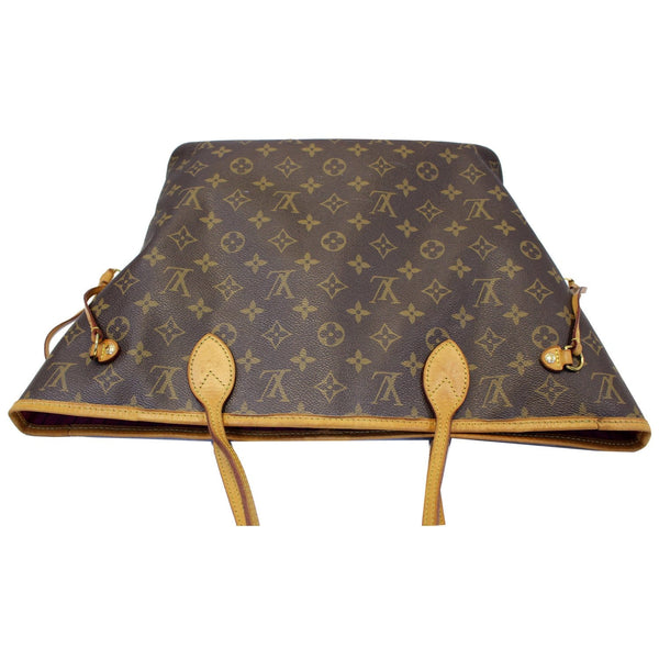 LOUIS VUITTON Neverfull MM Monogram Canvas Tote Shoulder Bag Brown