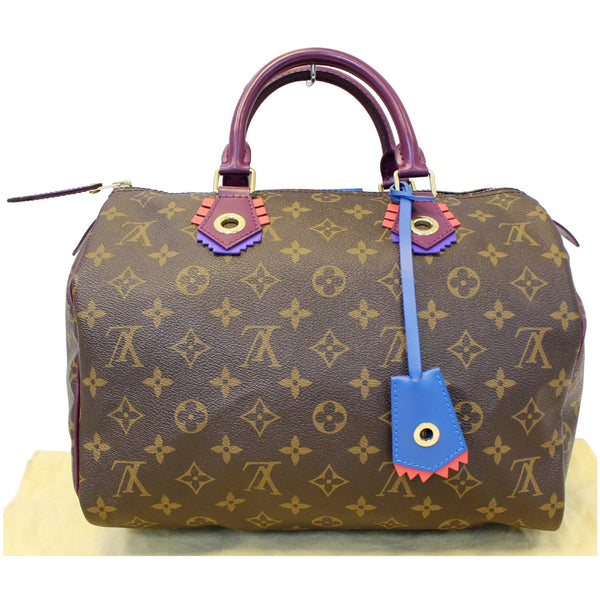 Louis Vuitton Totem Speedy 30 Monogram Canvas Satchel Bag Brown
