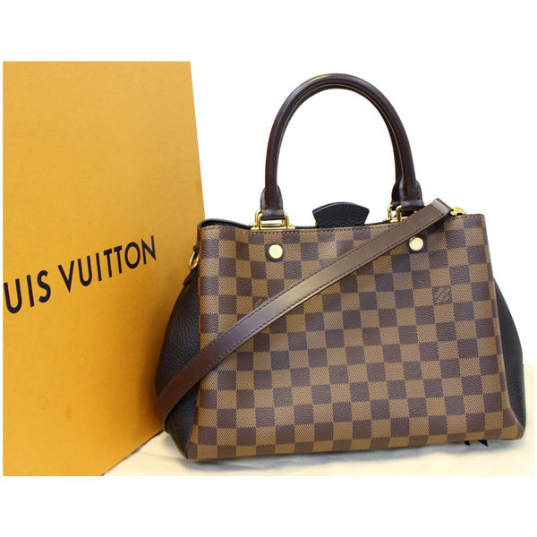 LOUIS VUITTON Brittany Damier Ebene Shoulder Bag Brown