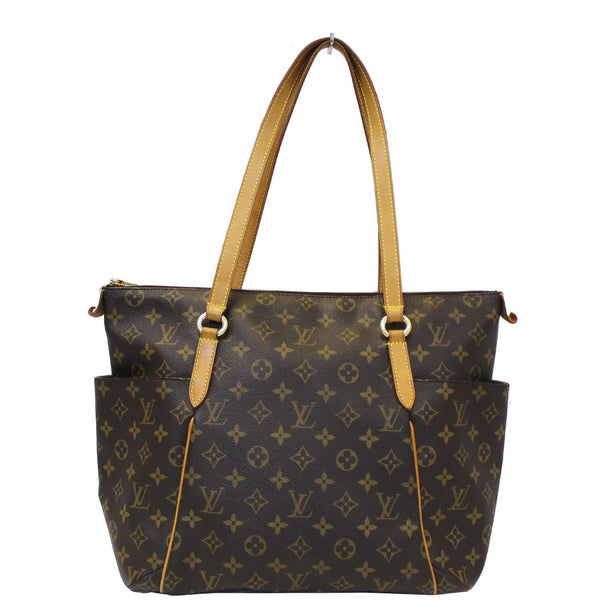 LOUIS VUITTON Totally MM Monogram Canvas Tote Shoulder Bag Brown