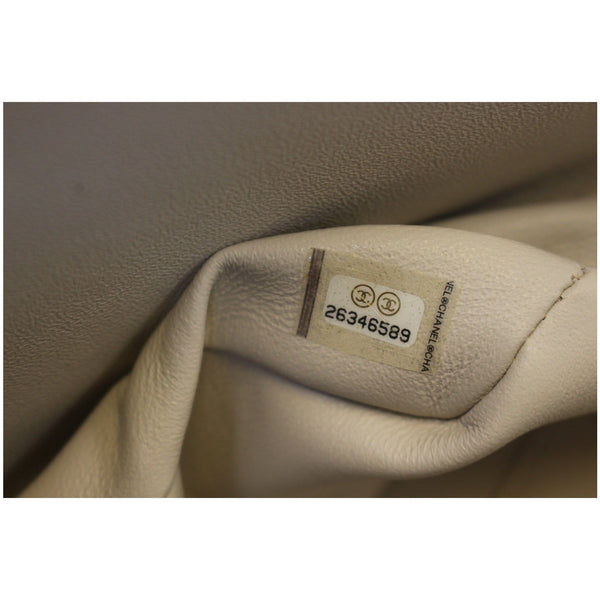 CHANEL Classic Jumbo Double Flap Caviar Leather White Shoulder Bag