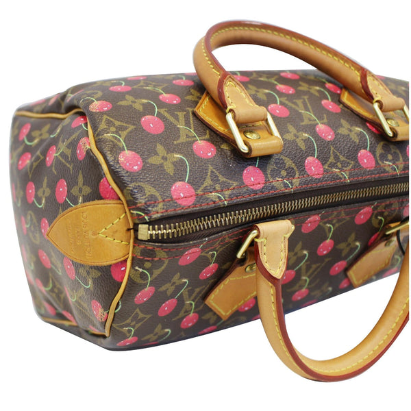 LOUIS VUITTON Cerises Speedy 25 Monogram Canvas Satchel Bag Brown-US