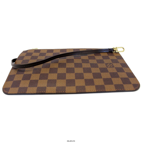 LOUIS VUITTON Pochette Wristlet Pouch Damier Ebene Neverfull MM-US
